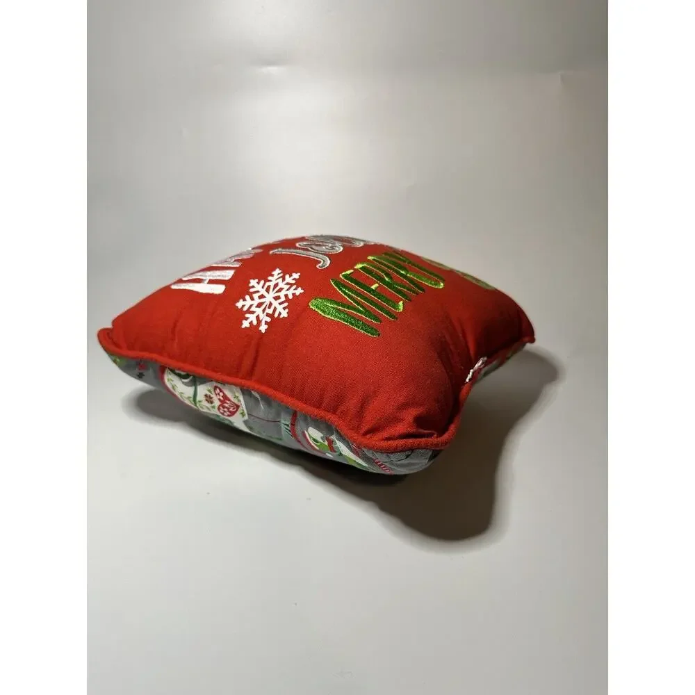 Disney Parks Santa Mickey & Friends Christmas Holiday Throw Pillow Merry Jolly